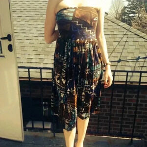 Von Vonni tube top tribal dress